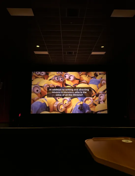 View from seat F4, Auditorium 9 at Regal Battery Park