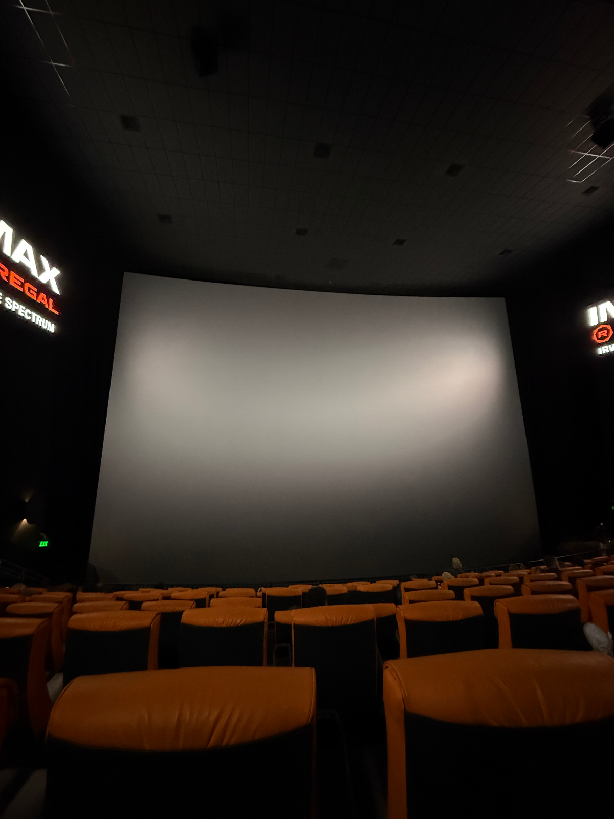 View from seat J29, IMAX at Regal Irvine Spectrum