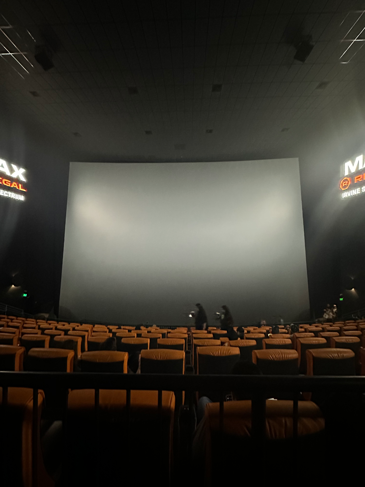 View from seat K19, IMAX at Regal Irvine Spectrum