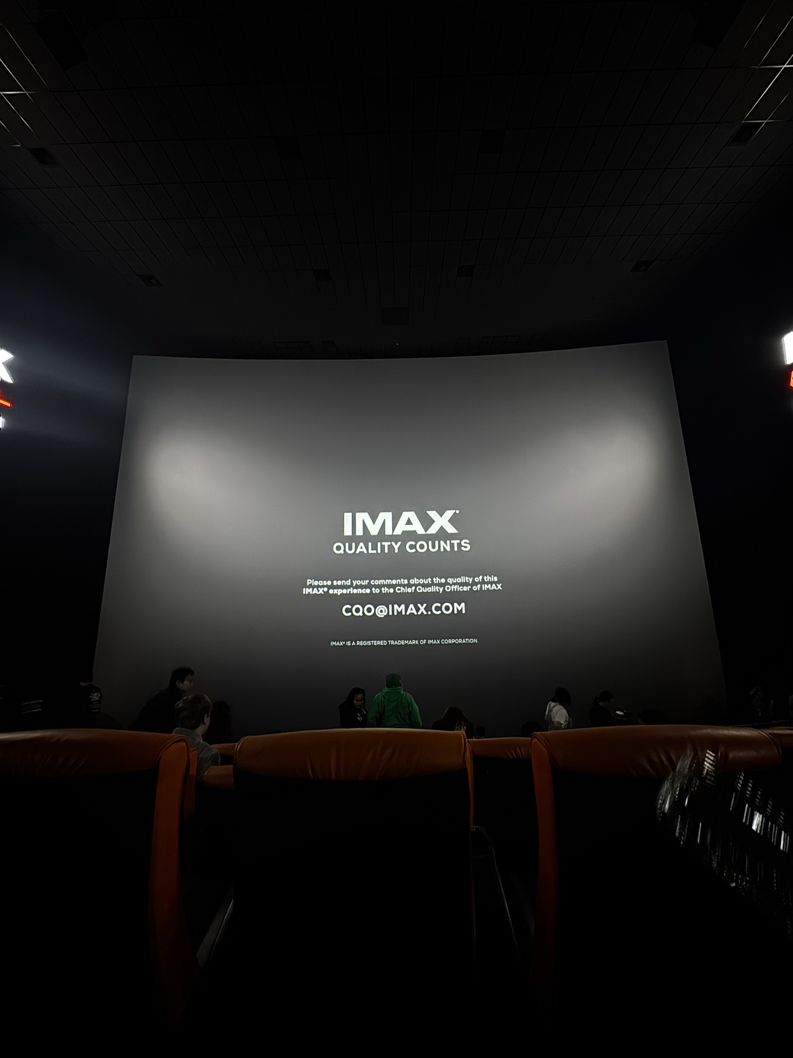 View from seat J19, IMAX at Regal Irvine Spectrum