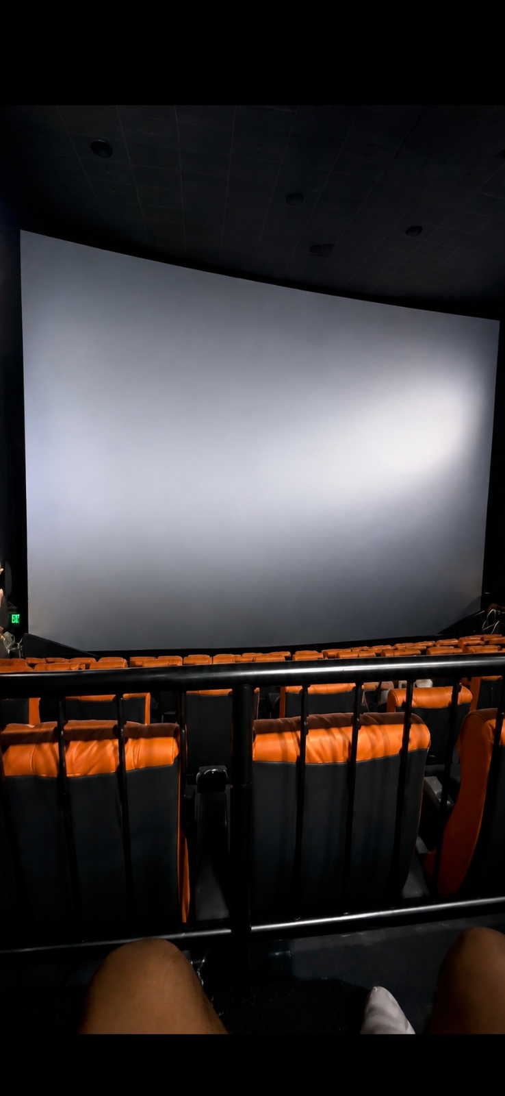View from seat K31, IMAX at Regal Irvine Spectrum