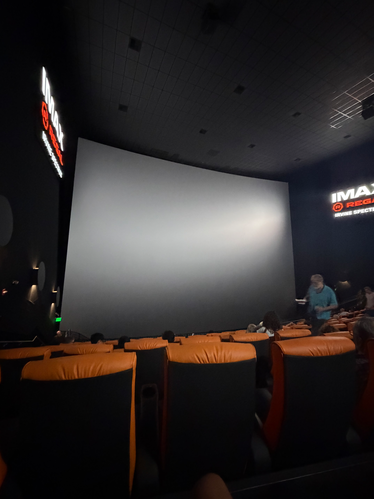 View from seat J38, IMAX at Regal Irvine Spectrum