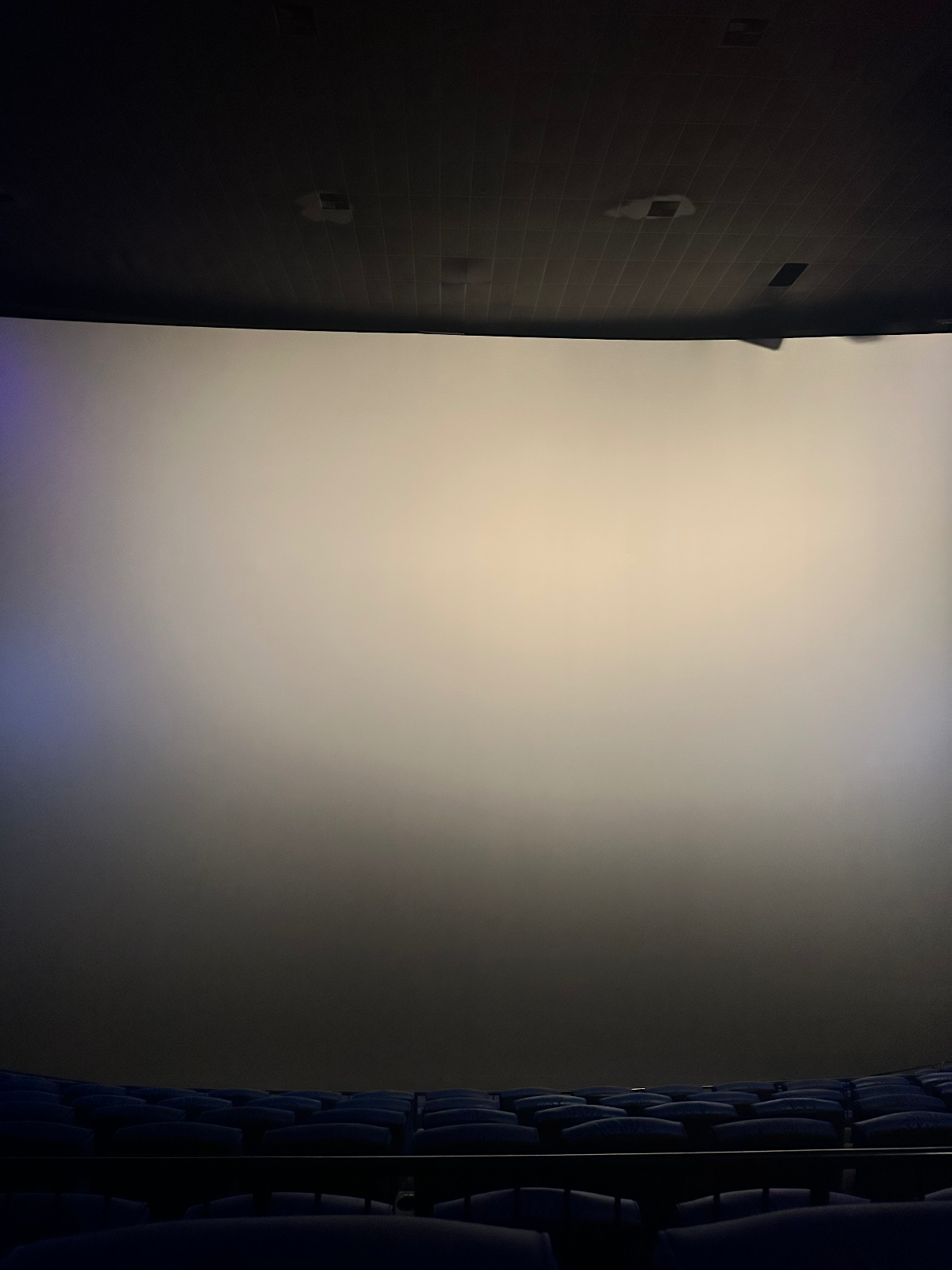 View from seat L4, IMAX at Regal Edwards Ontario Palace