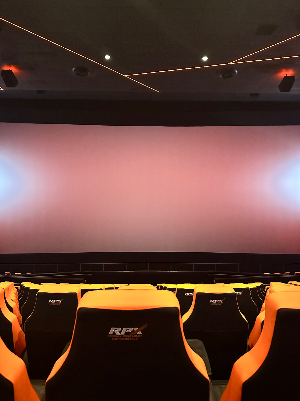 View from seat J18, RPX at Regal Times Square