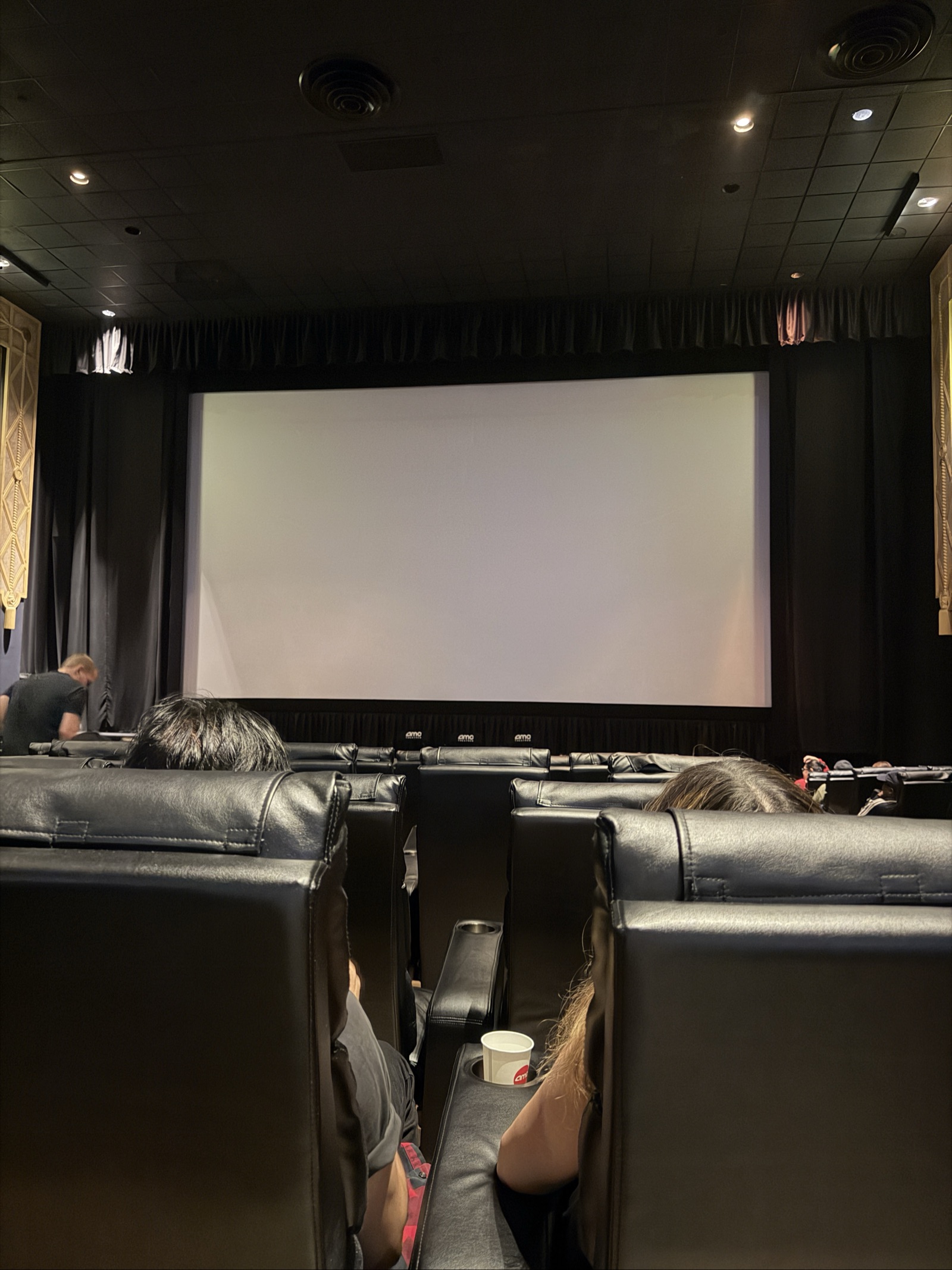 View from seat K5, Auditorium 2 at AMC Lincoln Square 13