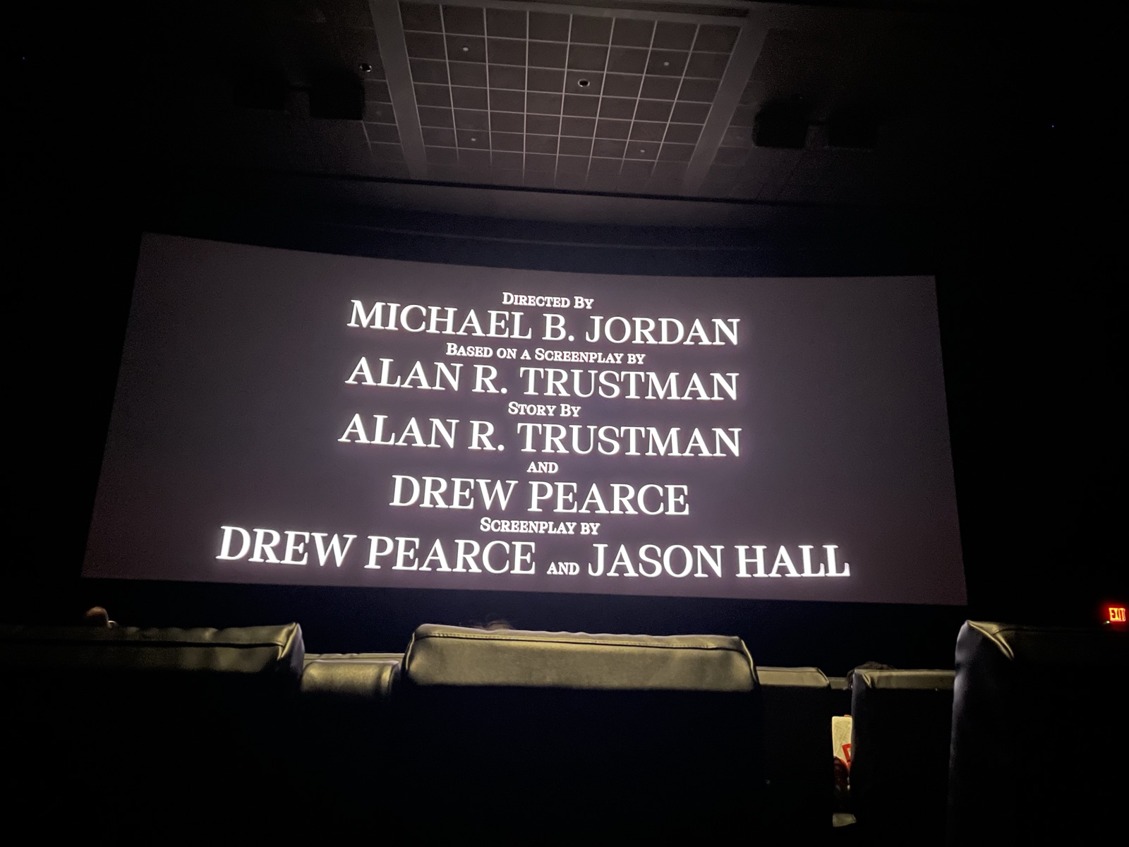 View from seat G15, Dolby Cinema (Auditorium 1) at AMC Lincoln Square 13