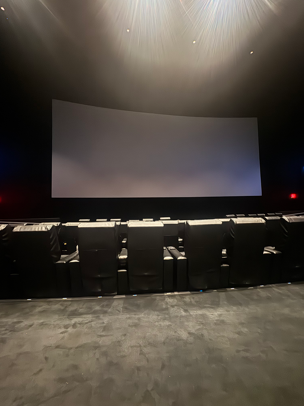 View from seat E18, Dolby Cinema (Auditorium 1) at AMC Lincoln Square 13