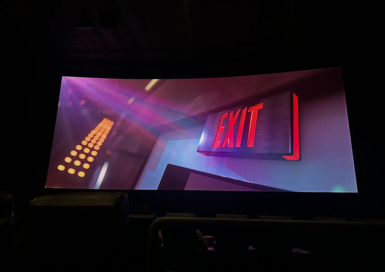 View from seat F12, Dolby Cinema (Auditorium 1) at AMC Lincoln Square 13