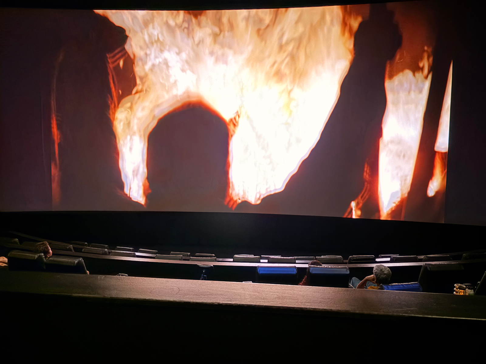 View from seat E7, Dolby Cinema (Auditorium 8) at AMC 34th Street 14