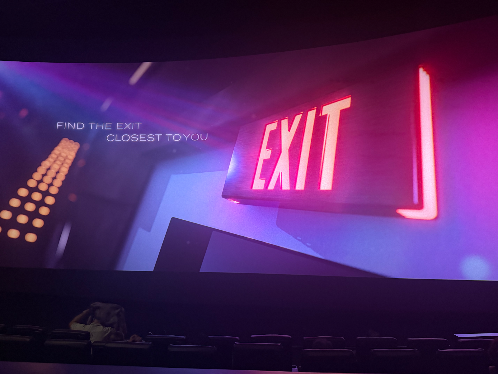 View from seat D5, IMAX at AMC 34th Street 14