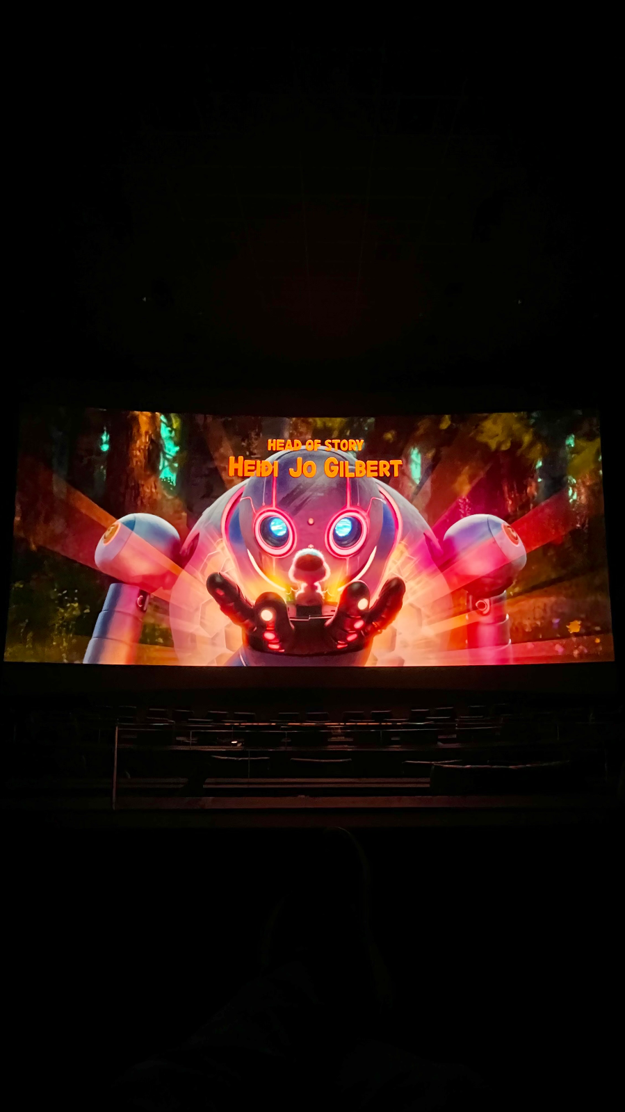 View from seat F13, Dolby Cinema (Auditorium 14) at AMC Burbank 16