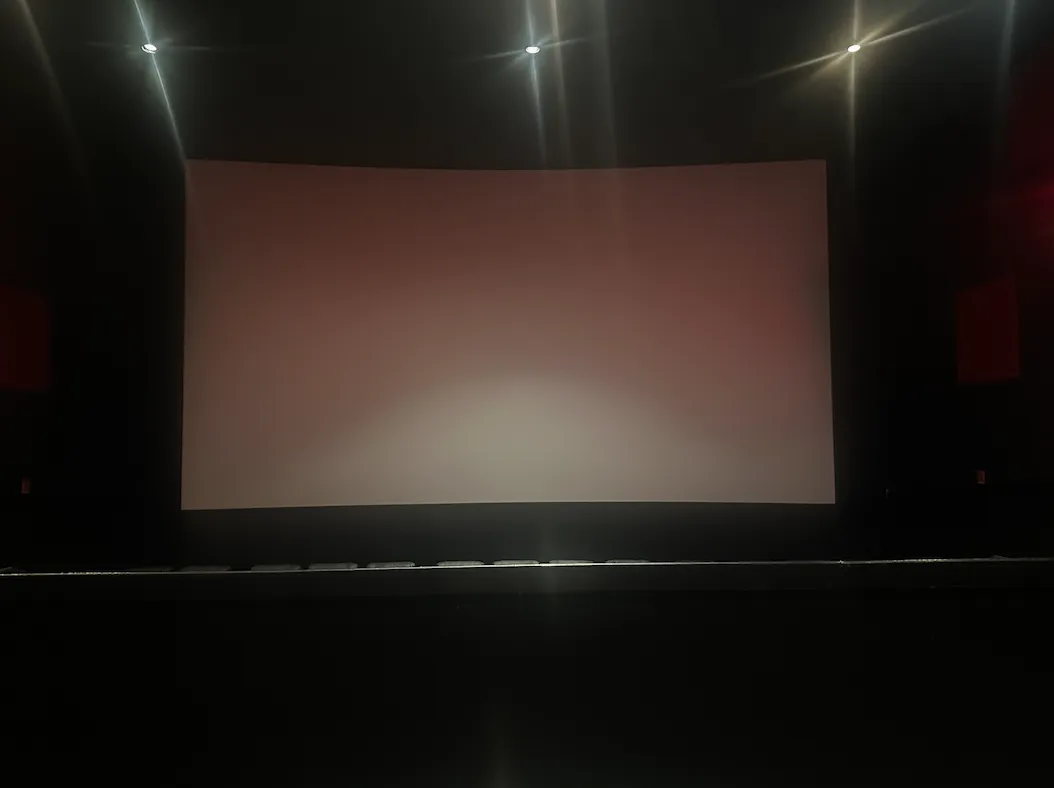 View from seat E5, Auditorium 9 at Regal Essex Crossing