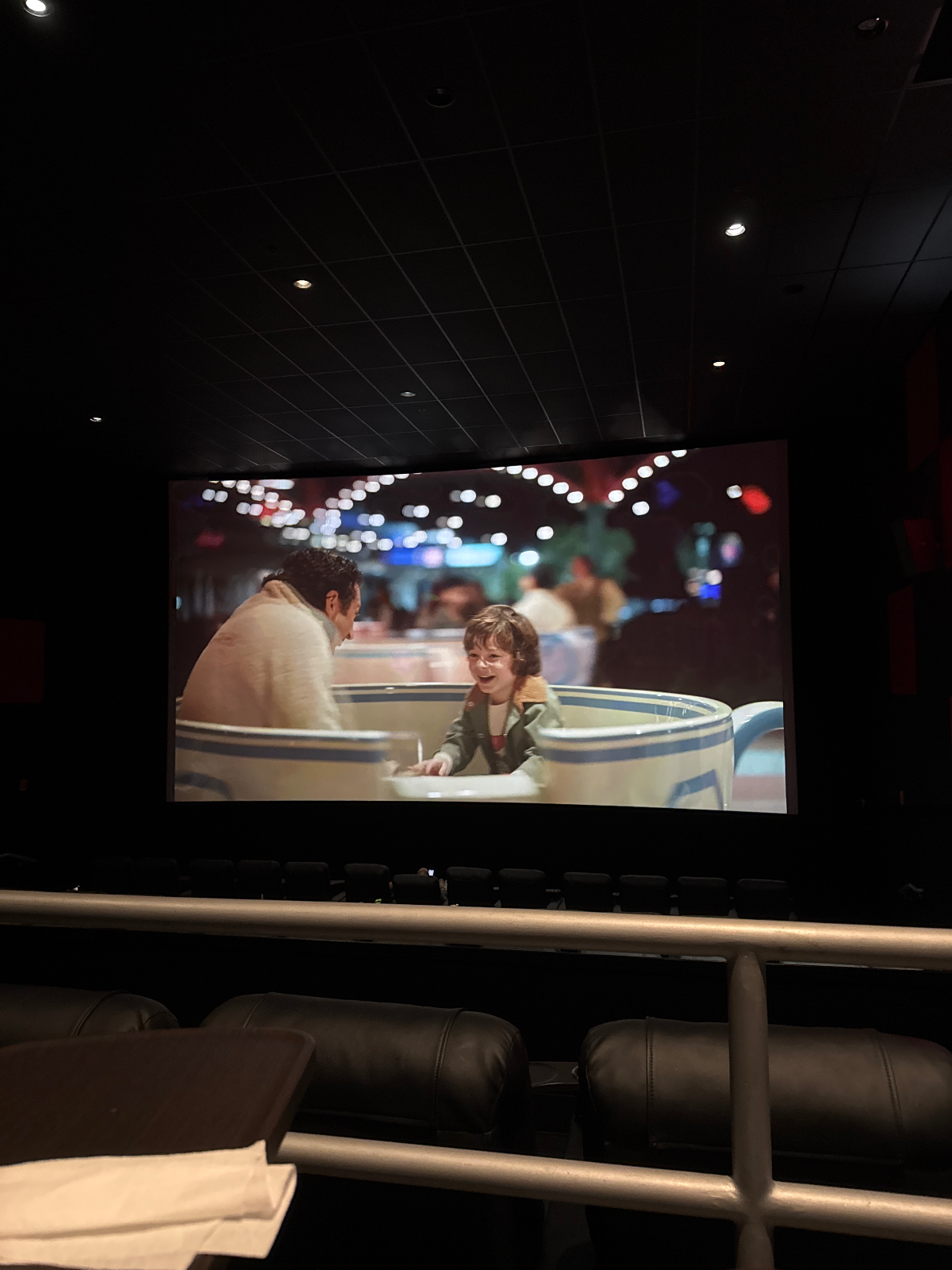 View from seat F10, Auditorium 9 at Regal Essex Crossing