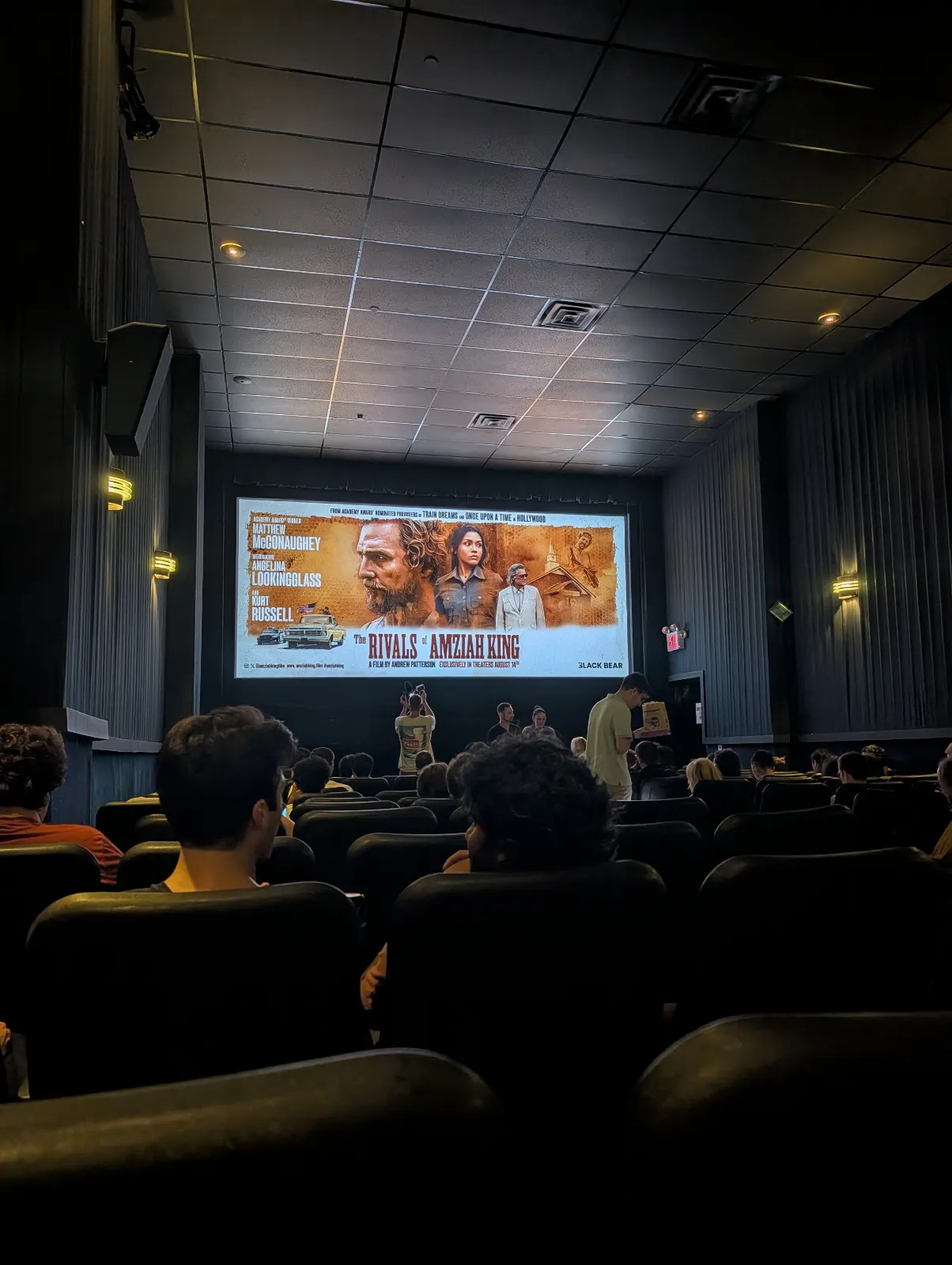 View from seat L7, Screen 2 at Angelika New York