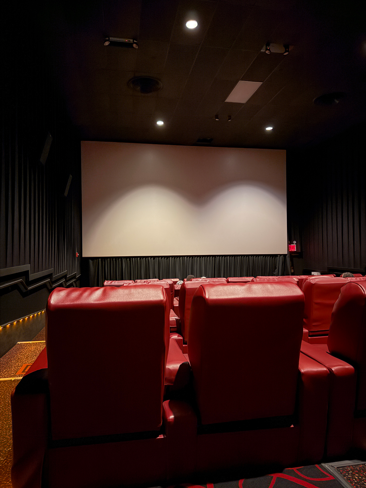 View from seat F9, Auditorium 7 at AMC Village 7