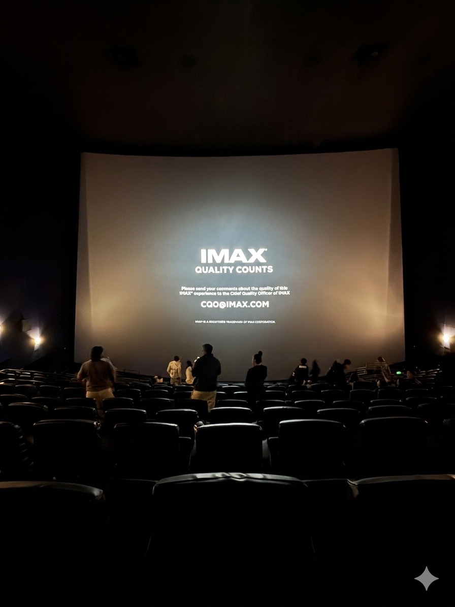 View from seat M15, IMAX at Universal Cinema - an AMC Theatre