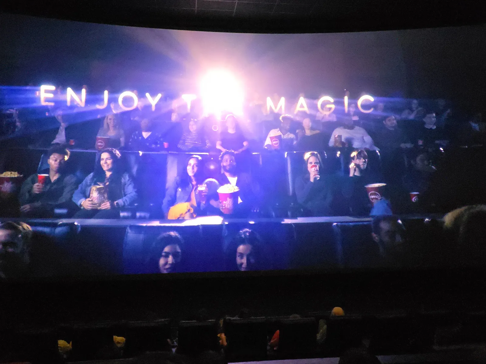 View from seat F15, IMAX (Auditorium 10) at AMC Kips Bay 15
