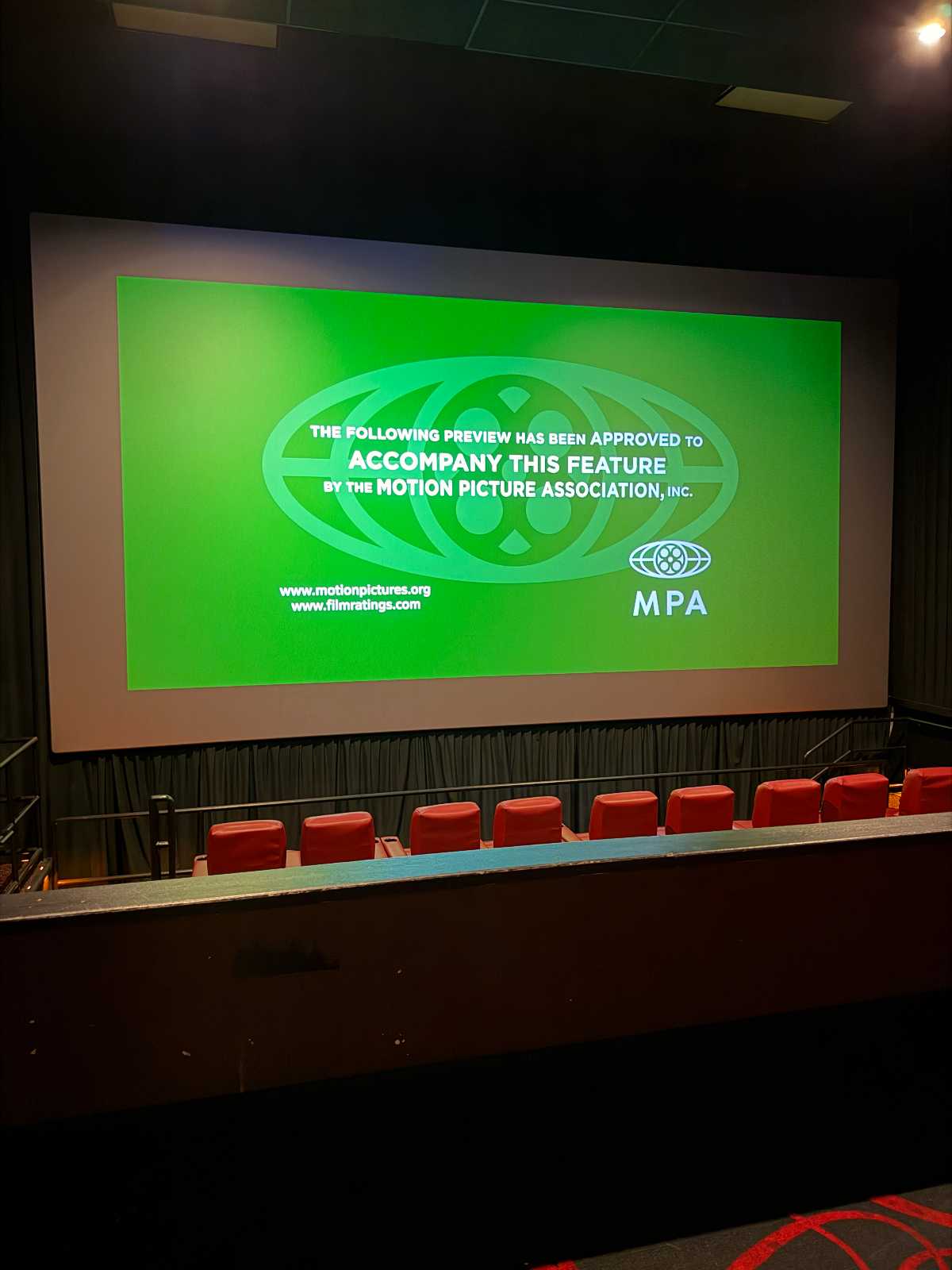 View from seat D9, Auditorium 15 at AMC Kips Bay 15