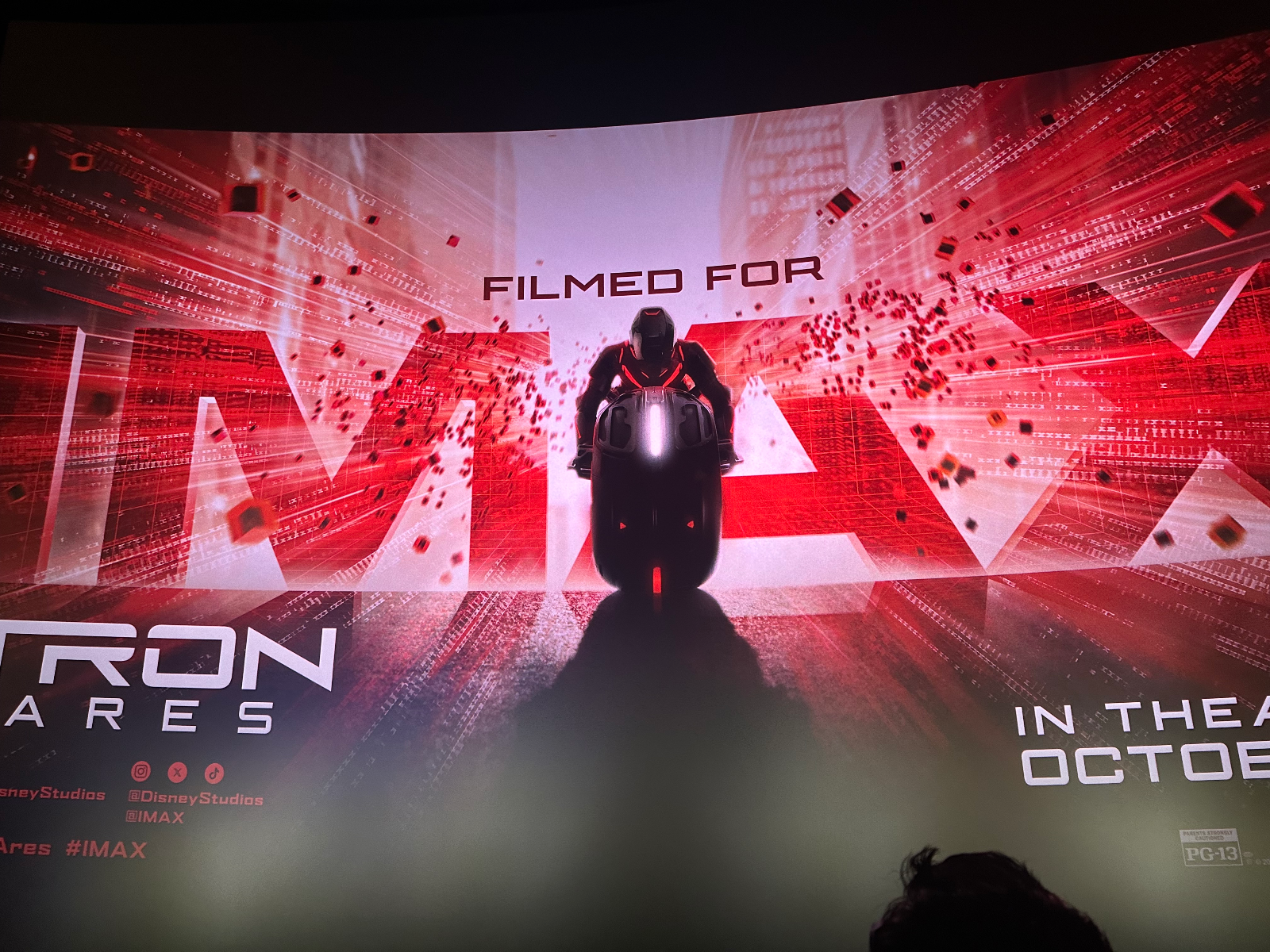 View from seat F20, IMAX at Harkins Arizona Mills