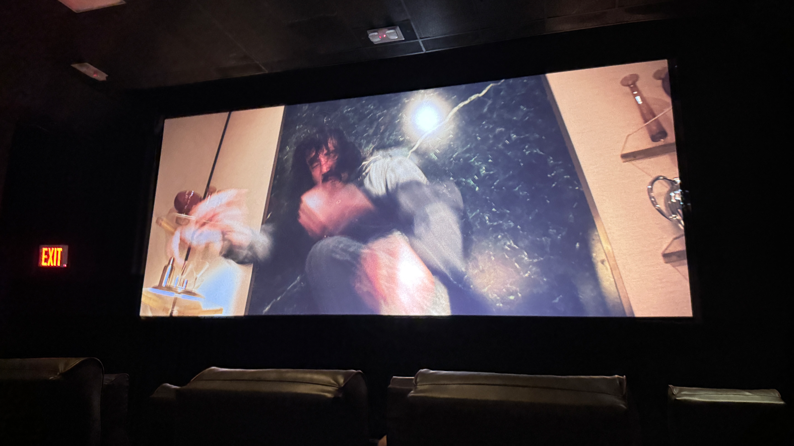 View from seat C3, Auditorium 4 at AMC 19th St. East 6