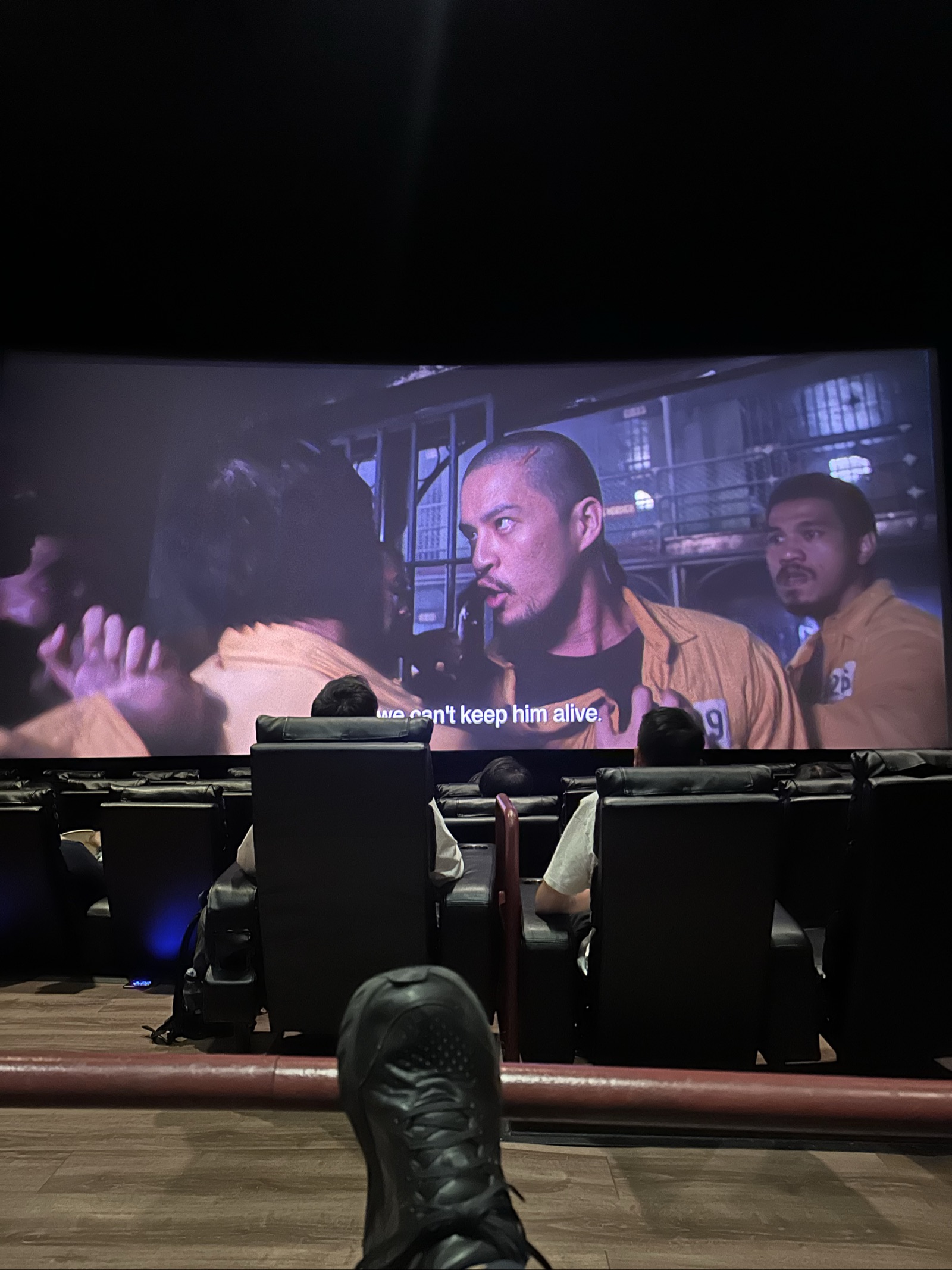 View from seat E4, Auditorium 10 at AMC Empire 25