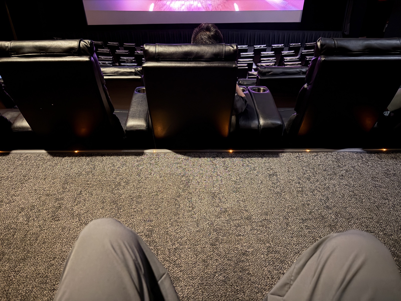 View from seat K12, XL (Auditorium 9) at AMC Empire 25