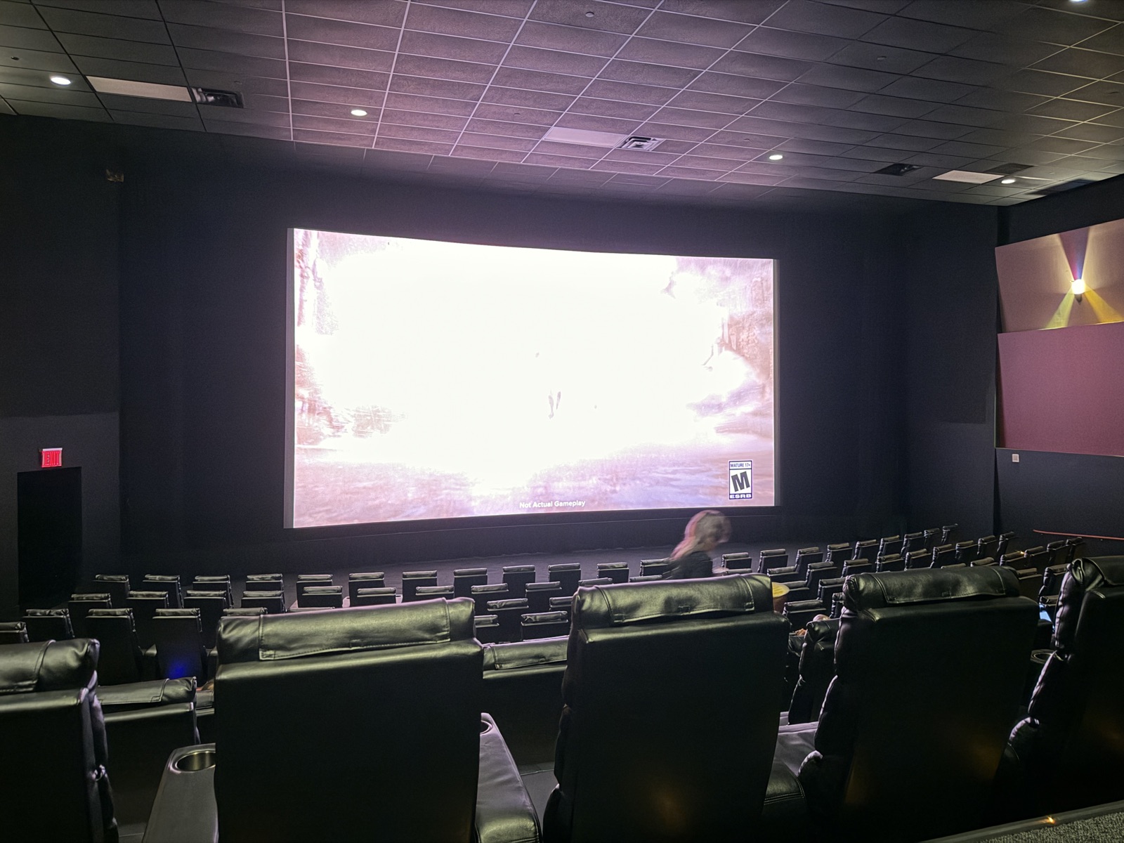 View from seat K18, XL (Auditorium 13) at AMC Empire 25