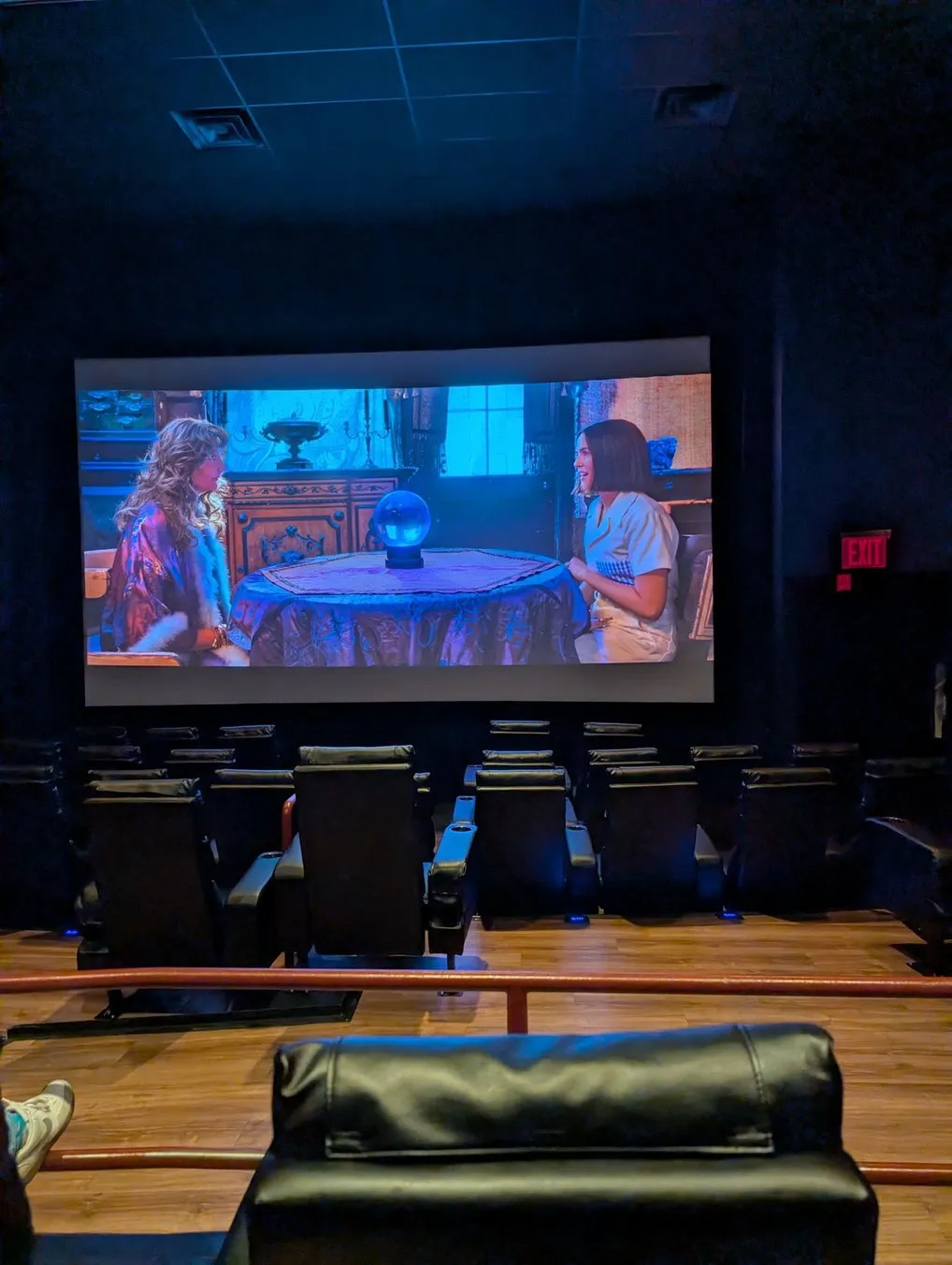 View from seat F4, Auditorium 24 at AMC Empire 25