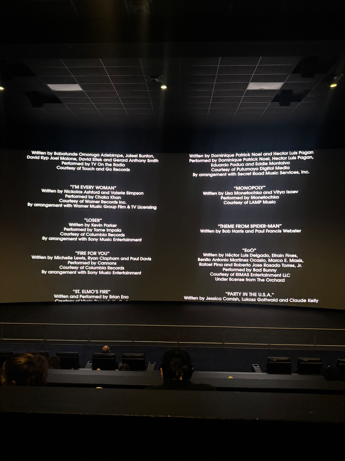 View from seat E10, Dolby Cinema (Auditorium 8) at AMC Empire 25