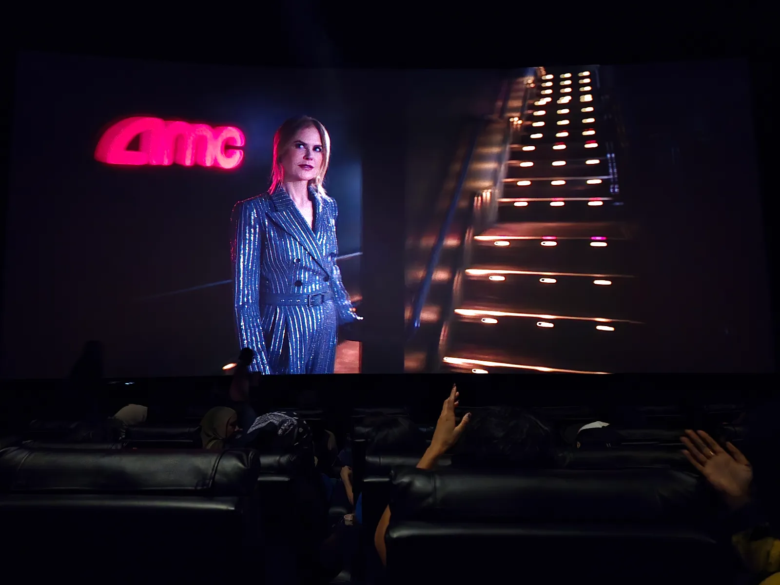 View from seat E9, XL (Auditorium 14) at AMC Empire 25