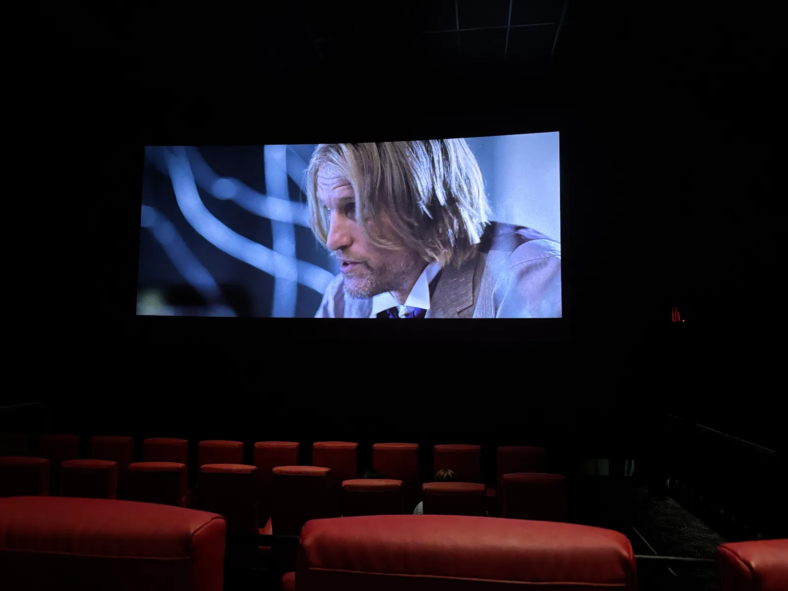 View from seat E3, Auditorium 16 at Regal Union Square