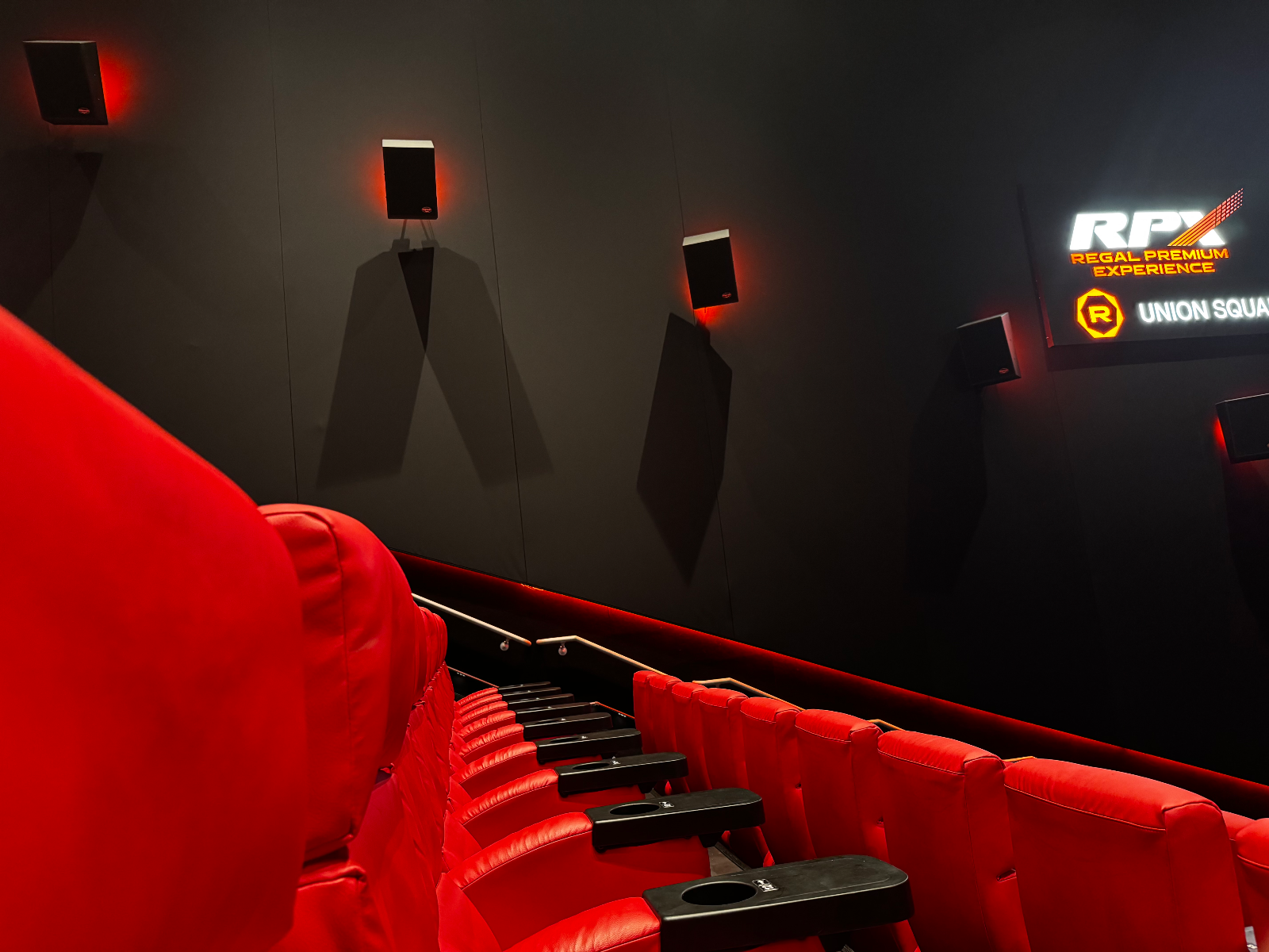 View from seat G9, RPX (Auditorium 13) at Regal Union Square