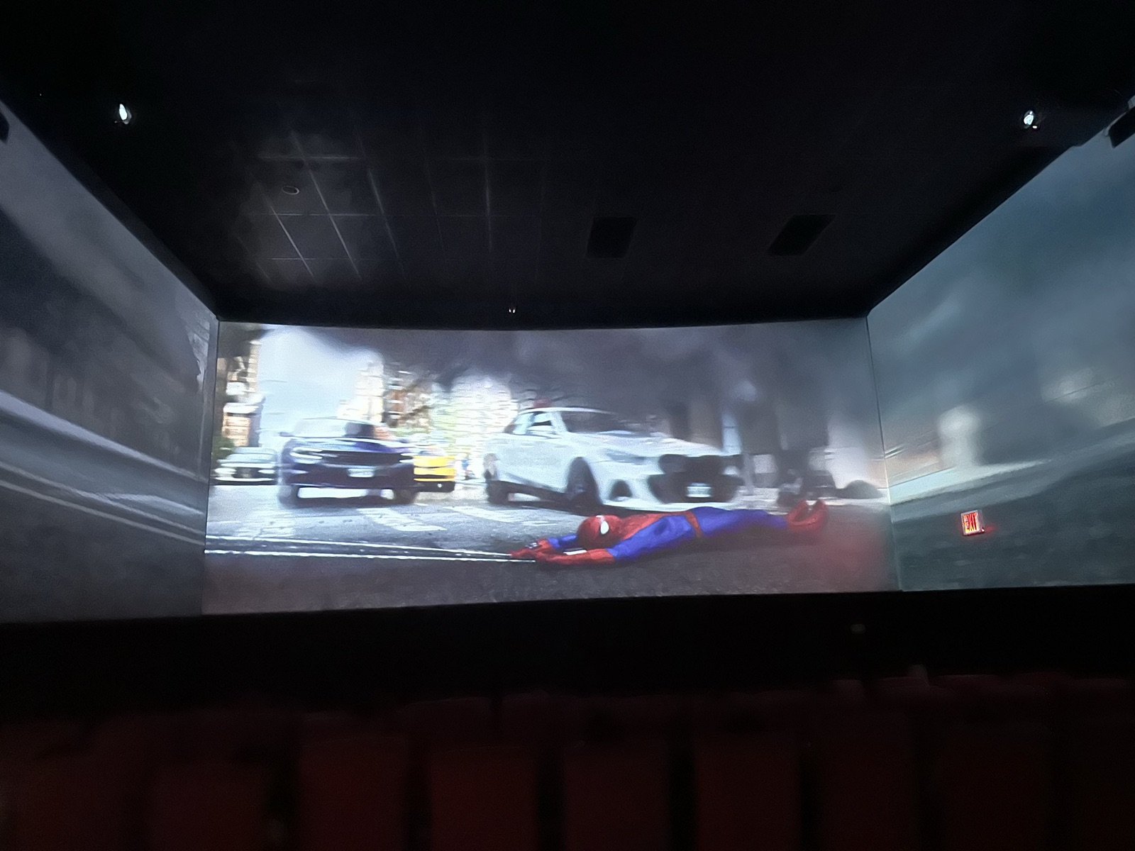 View from seat F8, ScreenX at Regal Union Square
