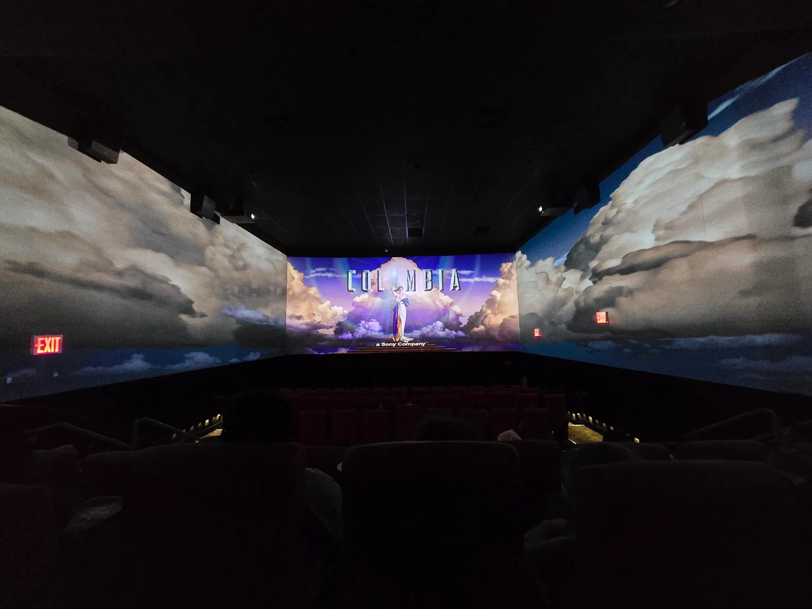 View from seat H6, ScreenX at Regal Union Square