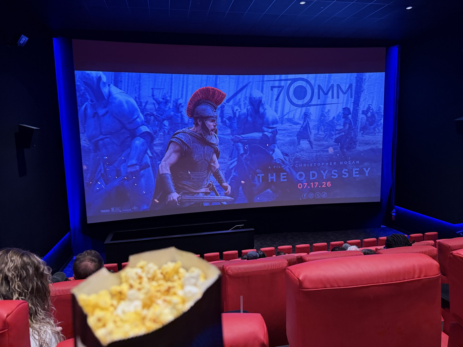View from seat I16, Auditorium 17 at Regal Union Square