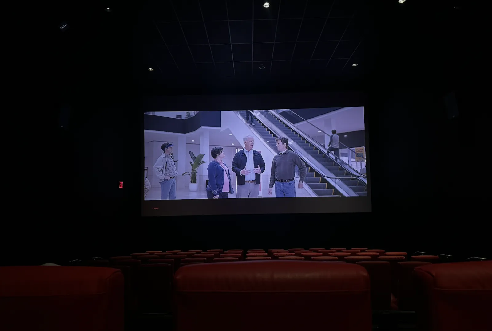 View from seat H4, Auditorium 2 at Regal Union Square