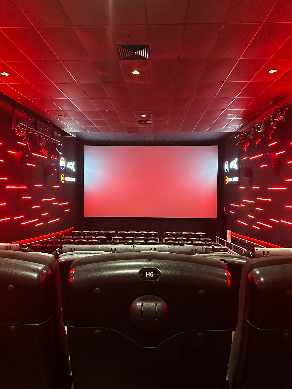 View from seat I6, 4DX at Regal Union Square